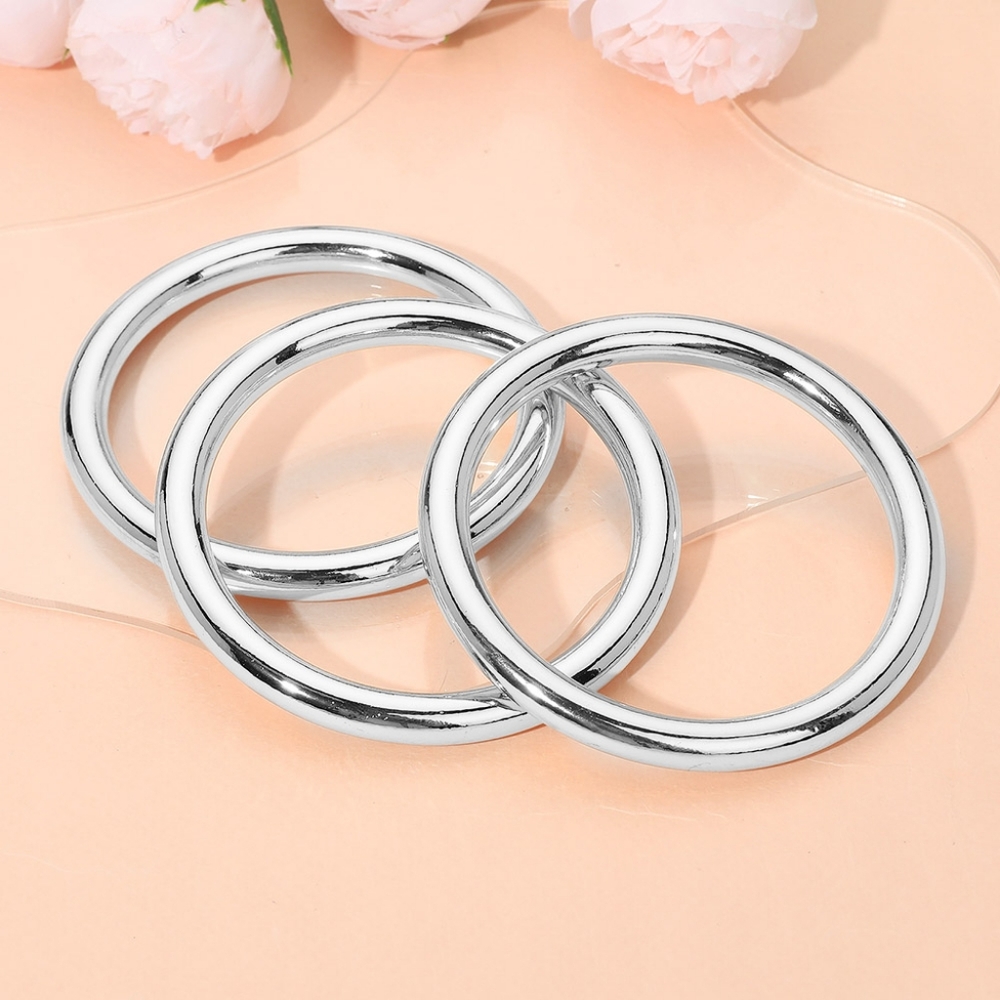 iFashionBox Silver Stackable Bangle Bracelet Set - Picture 2 of 4
